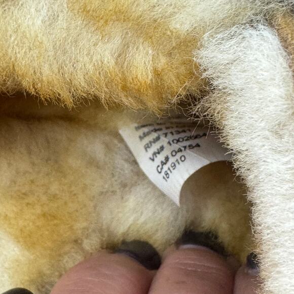 LL Bean Wicked Good Slippers Moccasins Tan Suede Cozy Warm Shearling Women's 7M - Picture 9 of 11